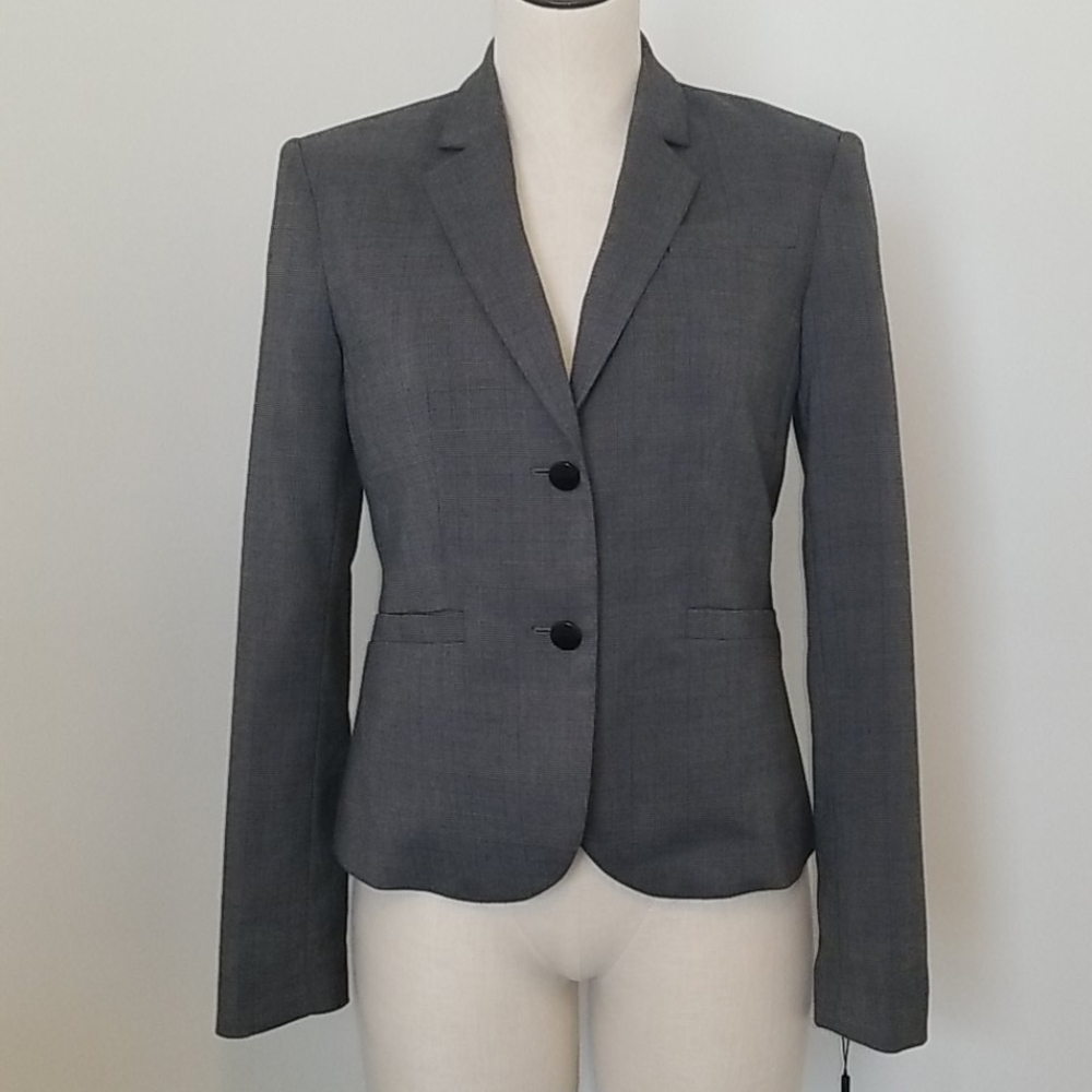 Calvin Klein Glen Plaid 2 Button Jacket NWT SZ 2 - Picture 3 of 16